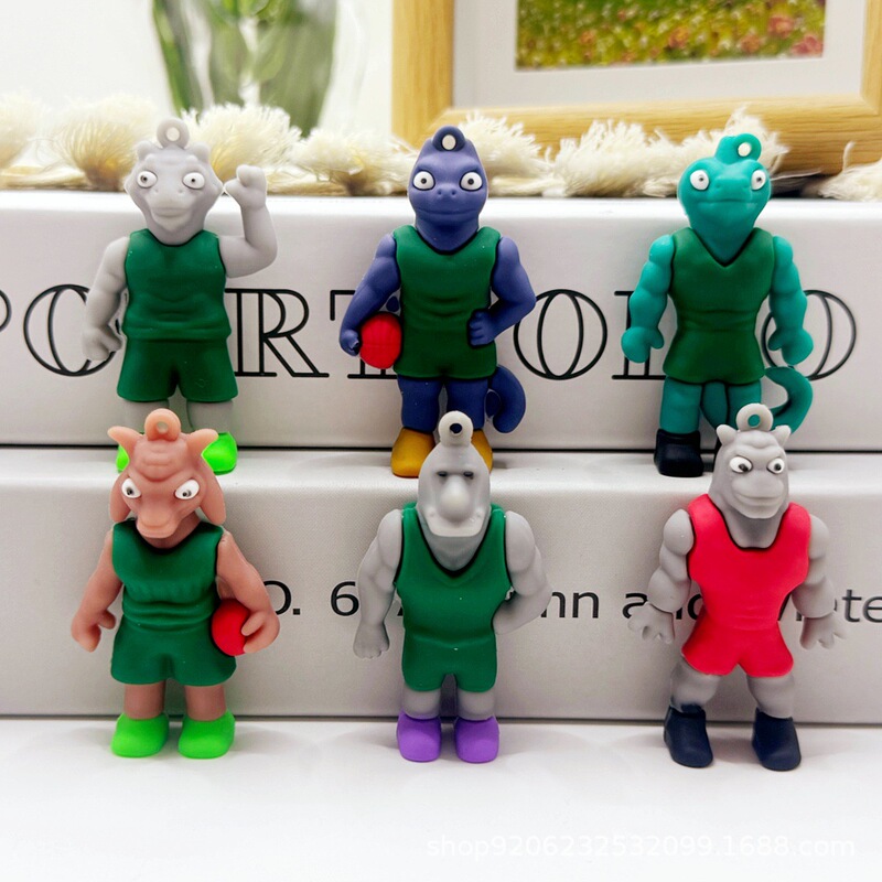 Cross-Border Miracle Dream Team Keychain Desktop Ornaments Willy Goat Peak Figure Anime Peripheral Blind Box Wholesale