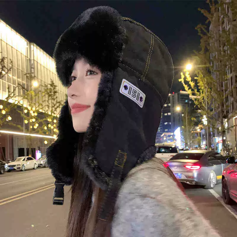 Winter hat for cycling, keep warm windproof cold-proof electric car