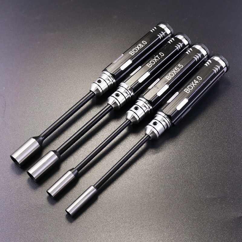航空模型車模型共通工具4セット4.0/5.5/7.0/8.0mm六角ソケット六角ドライバー|undefined