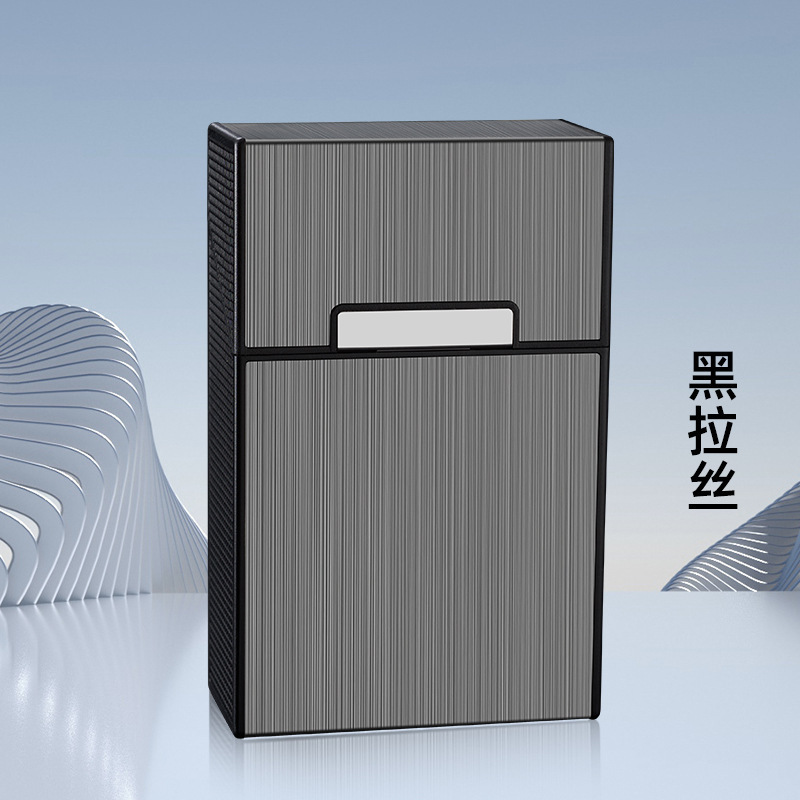Xifei の新しい 20 個入りアルミニウム合金つや消しフリップトップタバコボックス磁気バックル防湿性と耐圧性メンズメタルタバコボックス|undefined