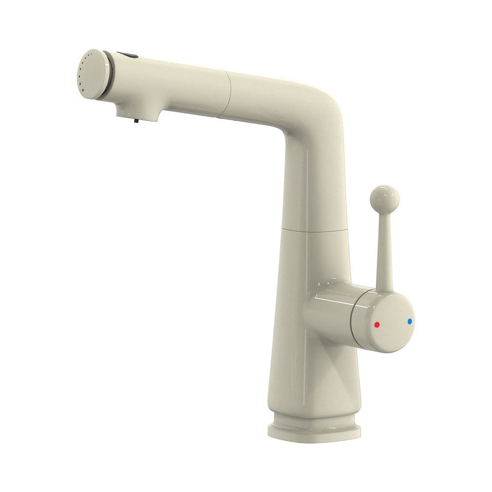 손잡이 부분에 물이 묻어나는 유백색(광택)