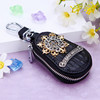 High-end leather key bag, shoulder bag, keychain, British style, South Korea, genuine leather