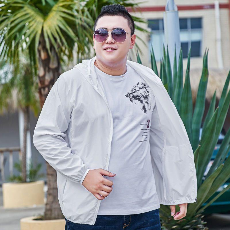 2023 ropa de protección solar, clip transpirable, chaqueta de superación, ropa de protección solar al por mayor para hombres, más grasa para aumentar la marea de verano de 300 kg