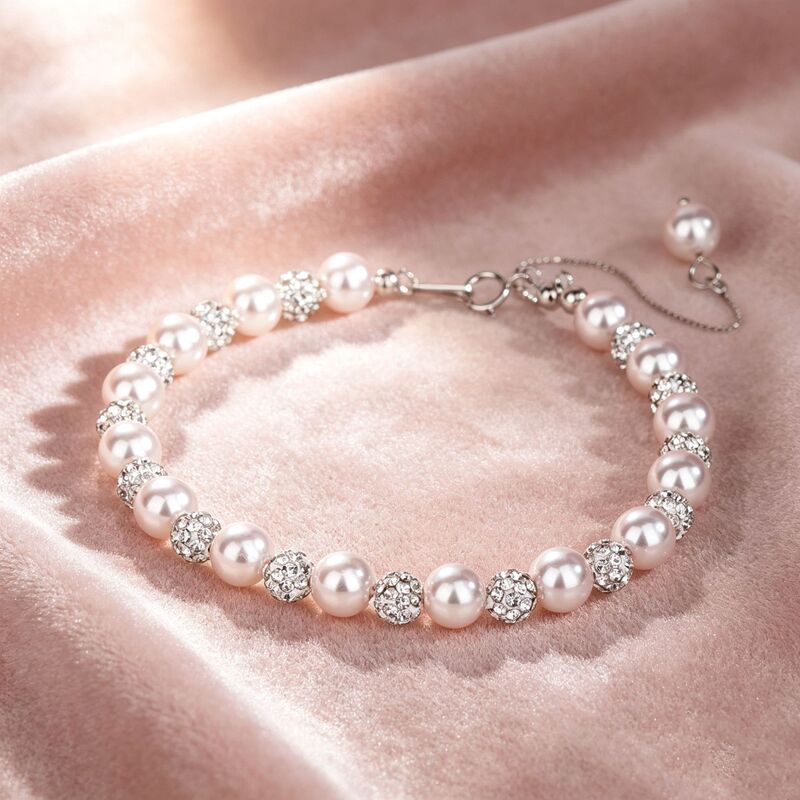 S925 pure silver Shambhala pearl bracelet for women, light luxury niche fashion, simple and sophisticated jewelry S925 pure silver Shambhala pearl bracelet for women, light luxury niche fashion, simple and sophisticated jewelry