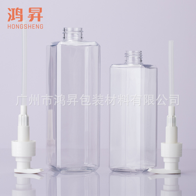 pet500ml300ml方形塑料瓶 洗手液瓶按压瓶 洗发水沐浴露化妆品瓶