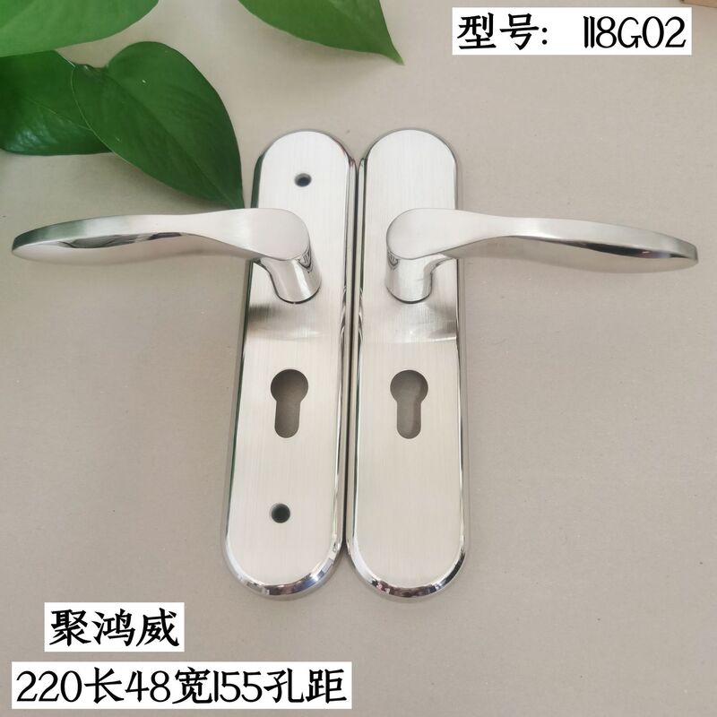 Factory Direct stainless steel indoor wooden door bedroom room door handle quick installation free 2.0 thick three-piece Lock