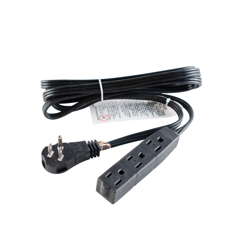 危地马拉 3孔美式延长线带防水盖接地孔铜包铝全铜EXTENSION CORD