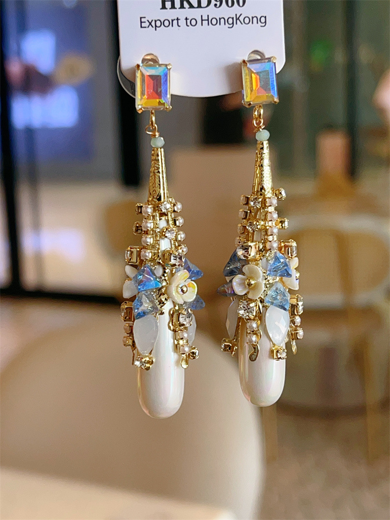 1 Pair Quantity Evening Party, Cocktail Party Occasion 1 Pair Bohemian Water Droplets Copper Drop Earrings