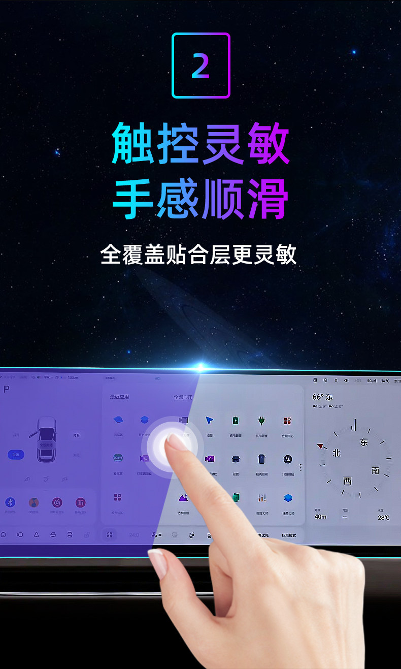 Suitable for 26 models of the Ideal L6 central control tempered film Ultra car navigation screen protector display screen protective film