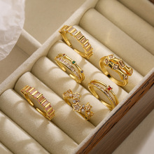 �Ĺ� �羳����ʱ�и���ͭ��18K���ʯ���ο���ָ��ŮС�ڰٴ�ָ��