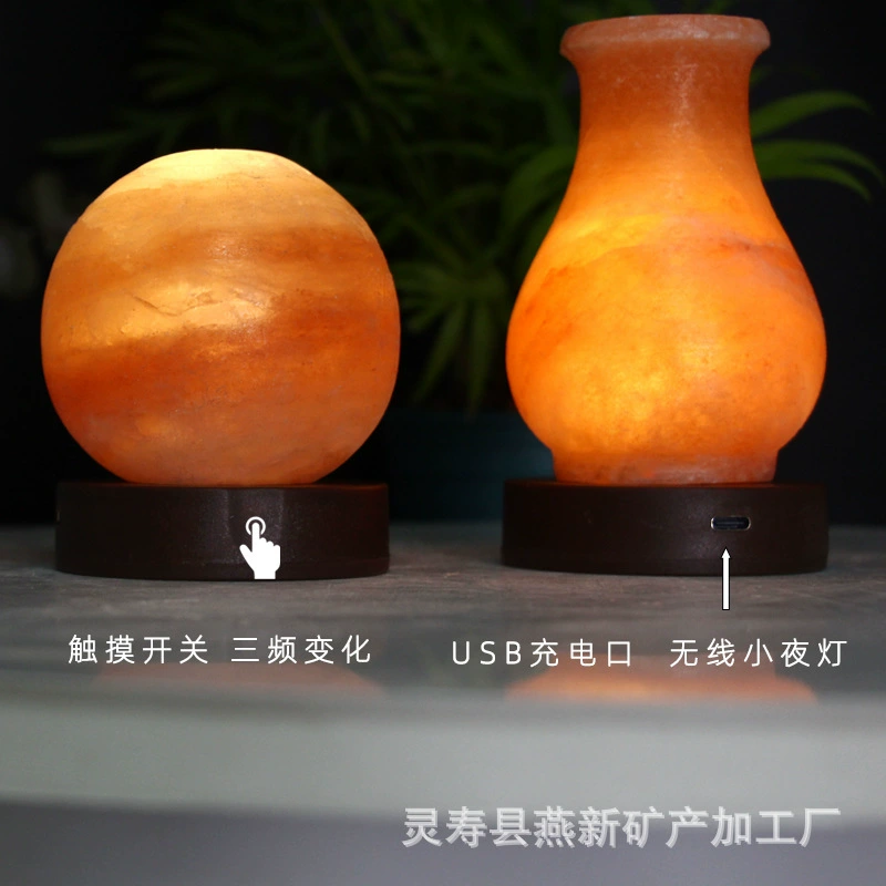 Фабрика товаров светильник USB теплый свет ночник Гималайский хрустальный соляной свет светодиодный подарок спальный прихожий прикроватный свет