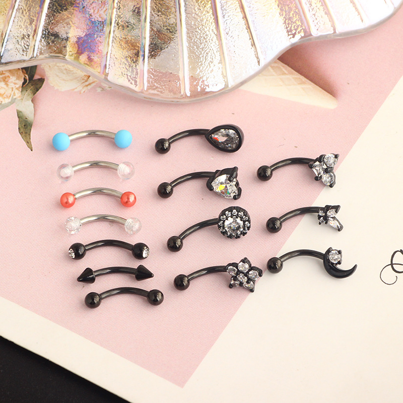 Labret piercing jewelry detail image