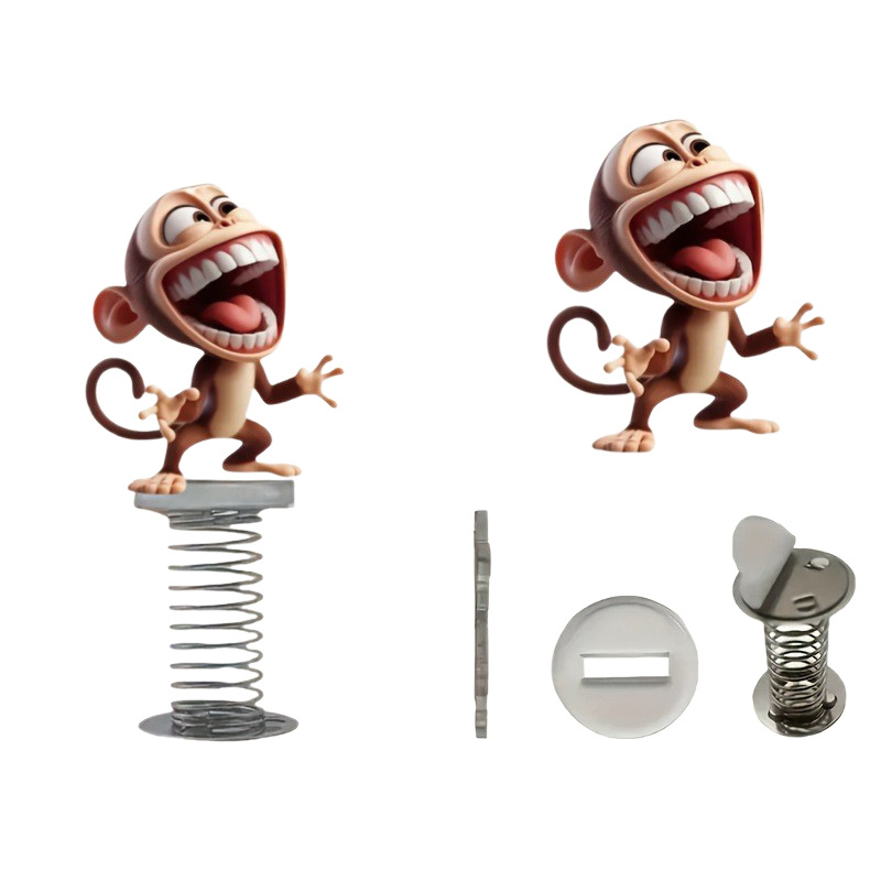 Colgar adornos transfronterizos divertidos monos gigantes exagerados bebés conejos acrílicos 2D adornos de primavera para automóviles rock music image 5