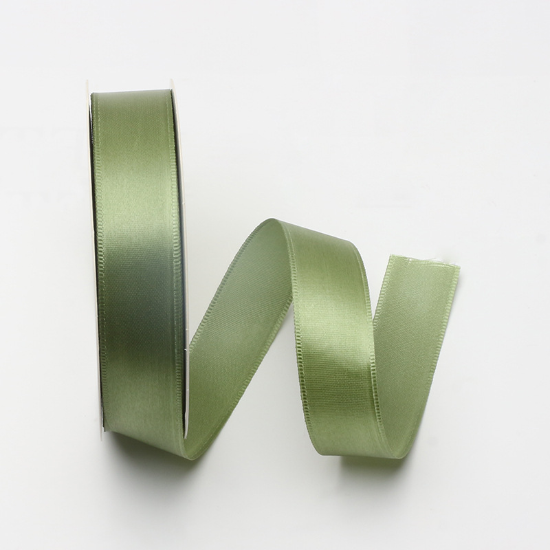 Cinta de color sólido 2,5 cm cinta de poliéster pastel de cumpleaños vendaje flor material de la tienda ramo de flores cinta de embalaje