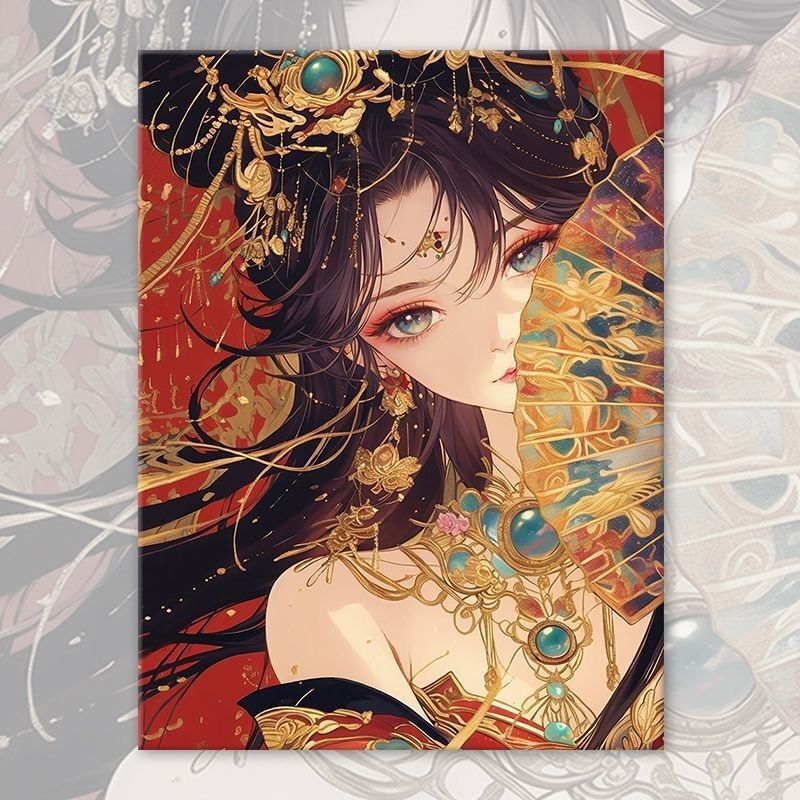 Chinese Style Girl Digital Oil Painting 2025 New Model, Beautiful Hand-Painted Acrylic Coloring Stress-Relief Painting Chinese Style Girl Digital Oil Painting 2025 New Model, Beautiful Hand-Painted Acrylic Coloring Stress-Relief Painting
