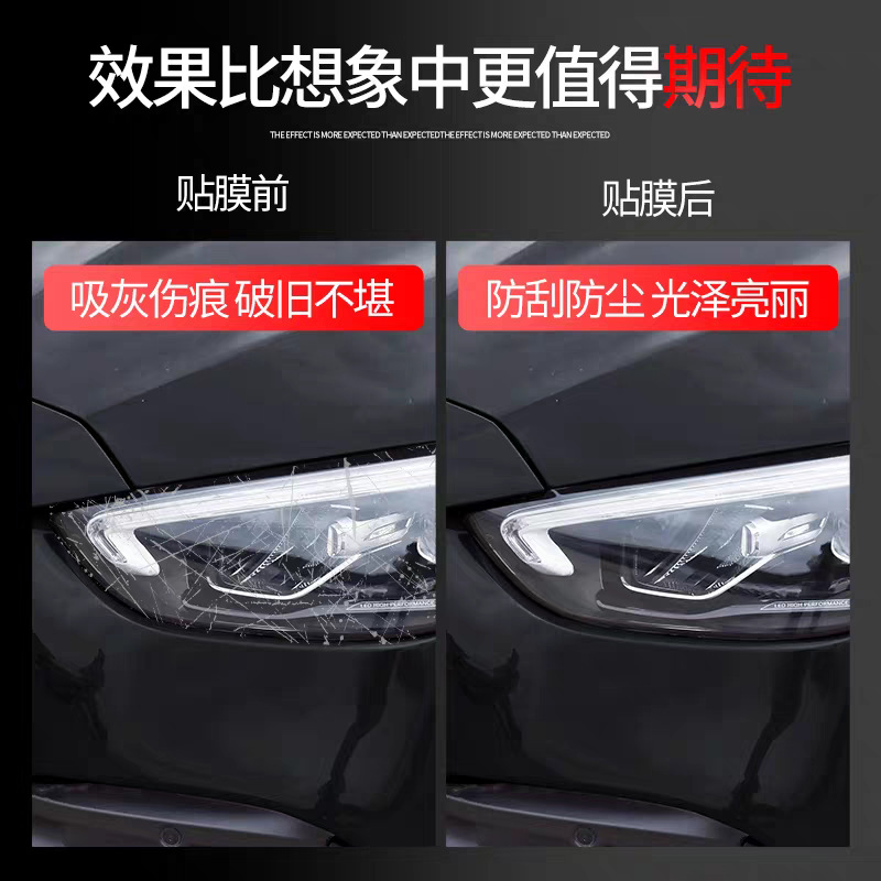 Suitable for Volkswagen Golf MK7 2014-2020 TPU headlight and taillight film, smoked black translucent car light film