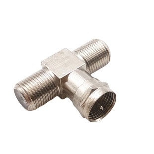 Cable TV F three-way head F revolution 2F female conversion head one Revolution two female three-way inch zinc alloy head