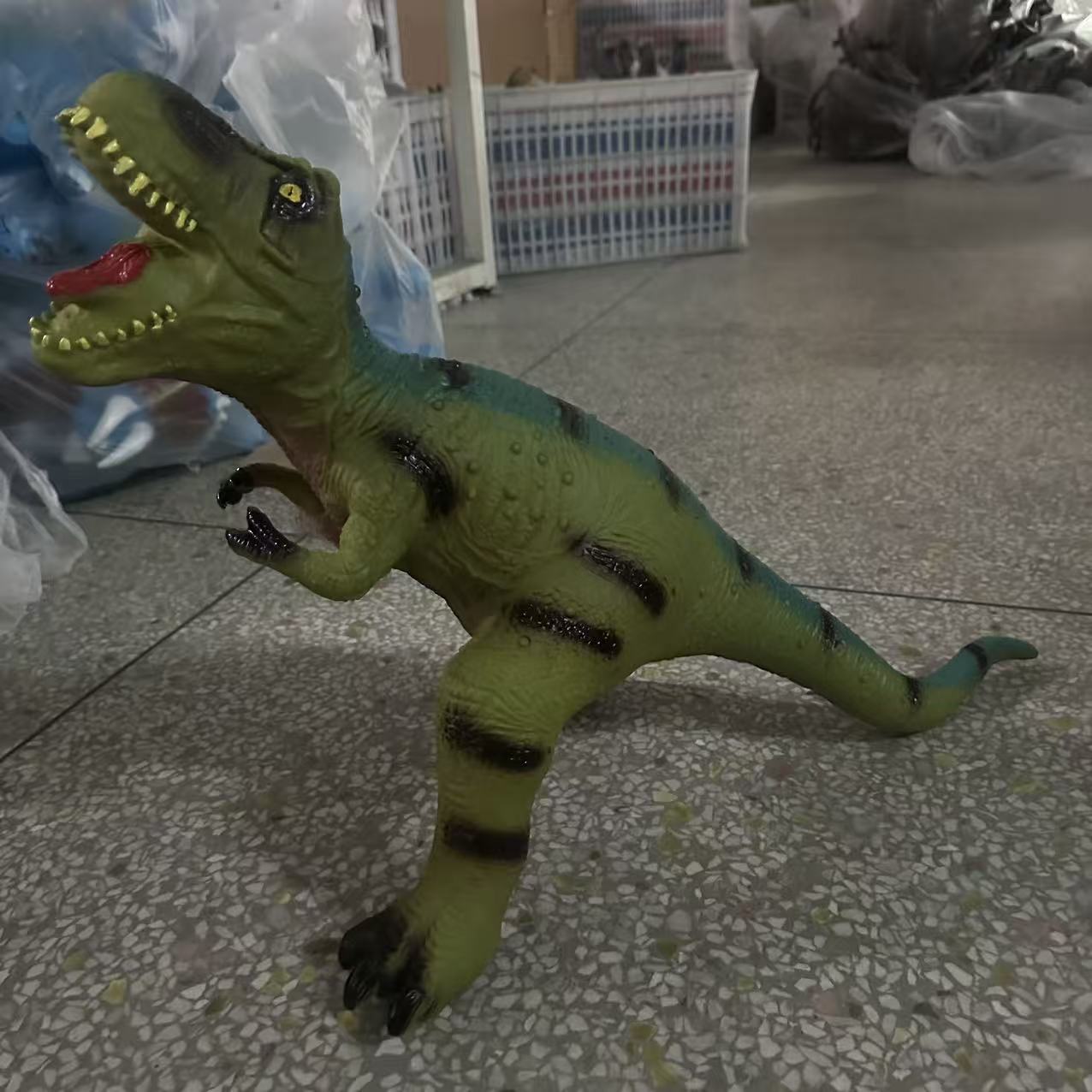 Juguete de dinosaurio grande y realista de goma suave, modelo de animal con música y cuentos, para la educación temprana de niños y niñas, Tiranosaurio Rex