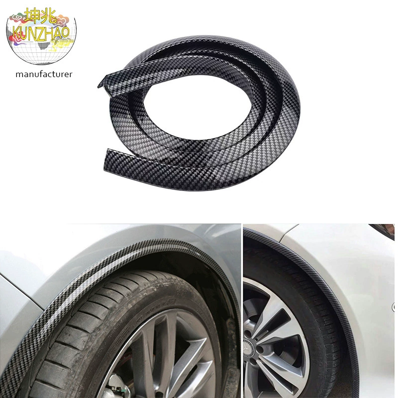 Автомобильное универсальное резиновое колесо из углеродного волокна, Накладка для бровей, защитная полоса, неразрушающая установка, полоса для защиты от столкновений, брызговик