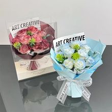 迷你小花束见面玫瑰成品生日礼物口袋永生花仿真花干花伴手礼装饰