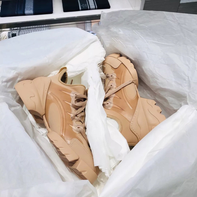 D Family Torre Shoes Women's ins Trendy Genuine Leather 2023 New Style Lace-up Round Head Feet Showing Small Thick Sole Increased Sneakers for Women