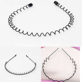 跨境专供波浪发箍男士女士头箍韩版隐形运动潮流刘海碎发卡批发