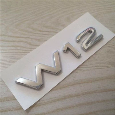 Audi car emblem V6TV8T side emblem V10W12 lettering for A4L, A6L, A8L, RS3, S5, Q7, TT modifications (Car logo) - standard-w12