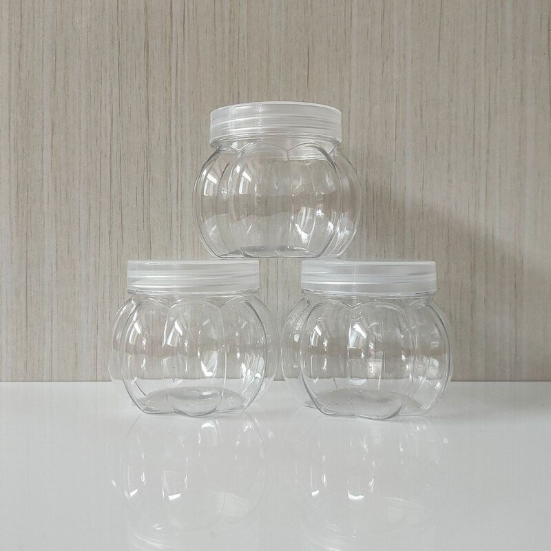 In-Stock 55-Caliber Pumpkin-Shaped Plastic Bottles for Slime, Crystal Mud, Easy-Open Cans, Candy Jars, Pet Packaging Bottles