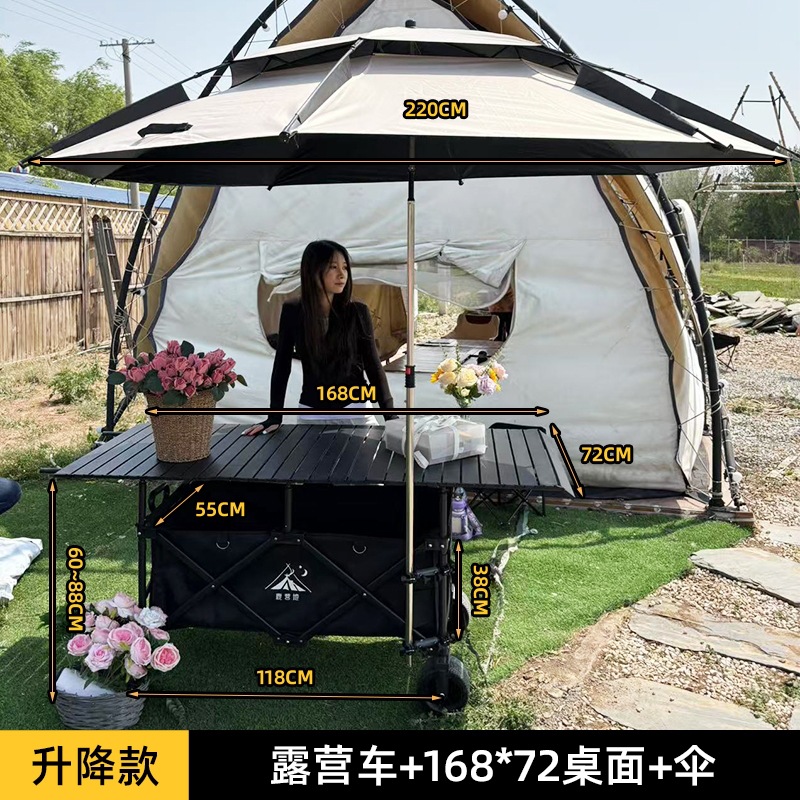 Carrito de Camping Plegable y Ajustable de Metal para Exterior image 13