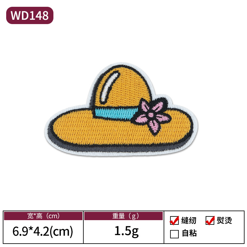 Verano vacaciones de playa tema bordado pegatinas de tela bikini soleado playa estilo hawaiano Patch Zhangzai