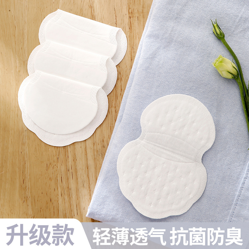 Calcomanías absorbentes del sudor de las axilas de los hombres y las mujeres invisible ultrafina ropa absorbente del sudor pegatinas collar a prueba de sudor pegatinas verano transpirable almohadilla absorbente del sudor toalla