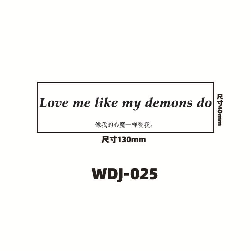 Jugo de hierbas pegatinas de tatuaje letras inglesas pegatinas de tatuaje de clavícula de la mano de espalda alta sensación impermeable a prueba de sudor semipermanente