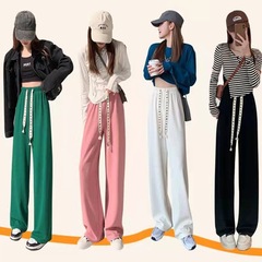 初春の新型高腰垂感直筒がゆったりしていて、痩せています。
