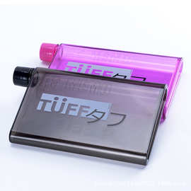 创意水杯高颜值方形水杯简约扁平水杯网红便携学生塑料杯水壶定