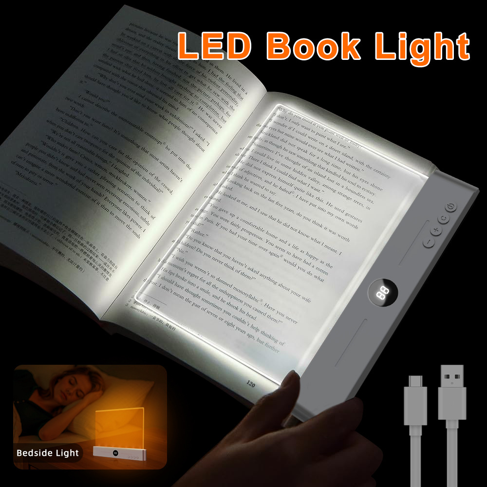 Transfronterizos lámpara de lectura plana lámpara de cabecera LED lámpara de protección de ojos de tiempo de lectura de noche artefacto de lectura de graffiti lámpara de aprendizaje