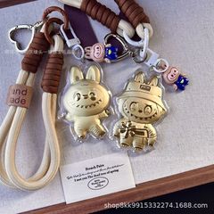 純金 20mg ラブブ [Labubu] 漫画ペンダントバッグペンダント生放送室実店舗小さなギフト