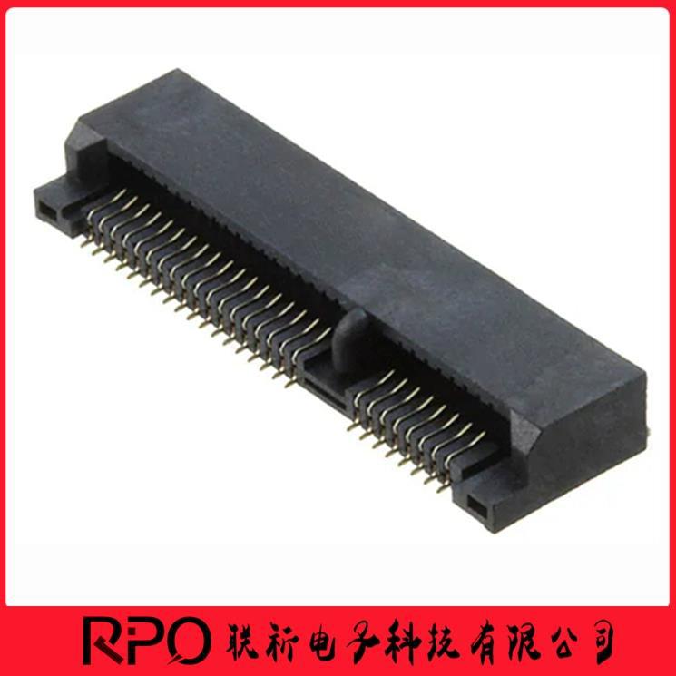 2041119-1 20411191 0.8mm间距 52P PCI Express 迷你型卡 连接器