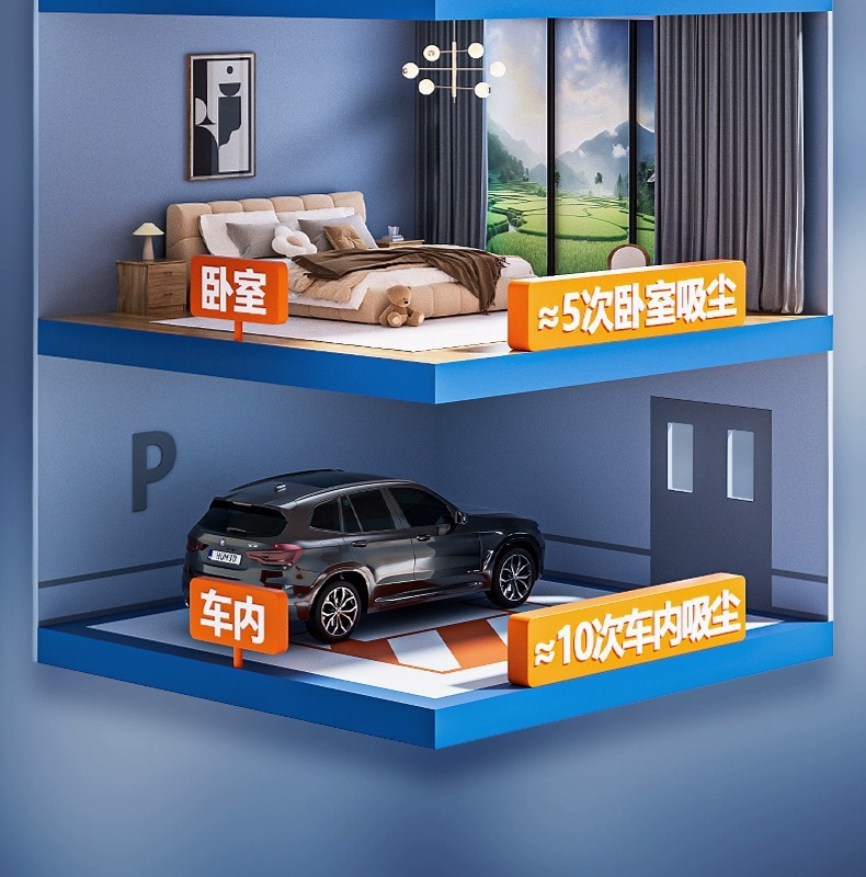Car Vacuum Cleaner Car Wireless Charging Suction and Blowing Dual-purpose Household Small Mini Handheld Car High Power in Car