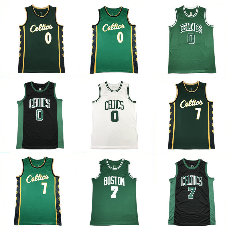 Cross Border Jersey Male Summer Cross Border Celtic 0 Tatum 7 Brown Embroidered Basketball Suit Vest Shorts Ball Suit
