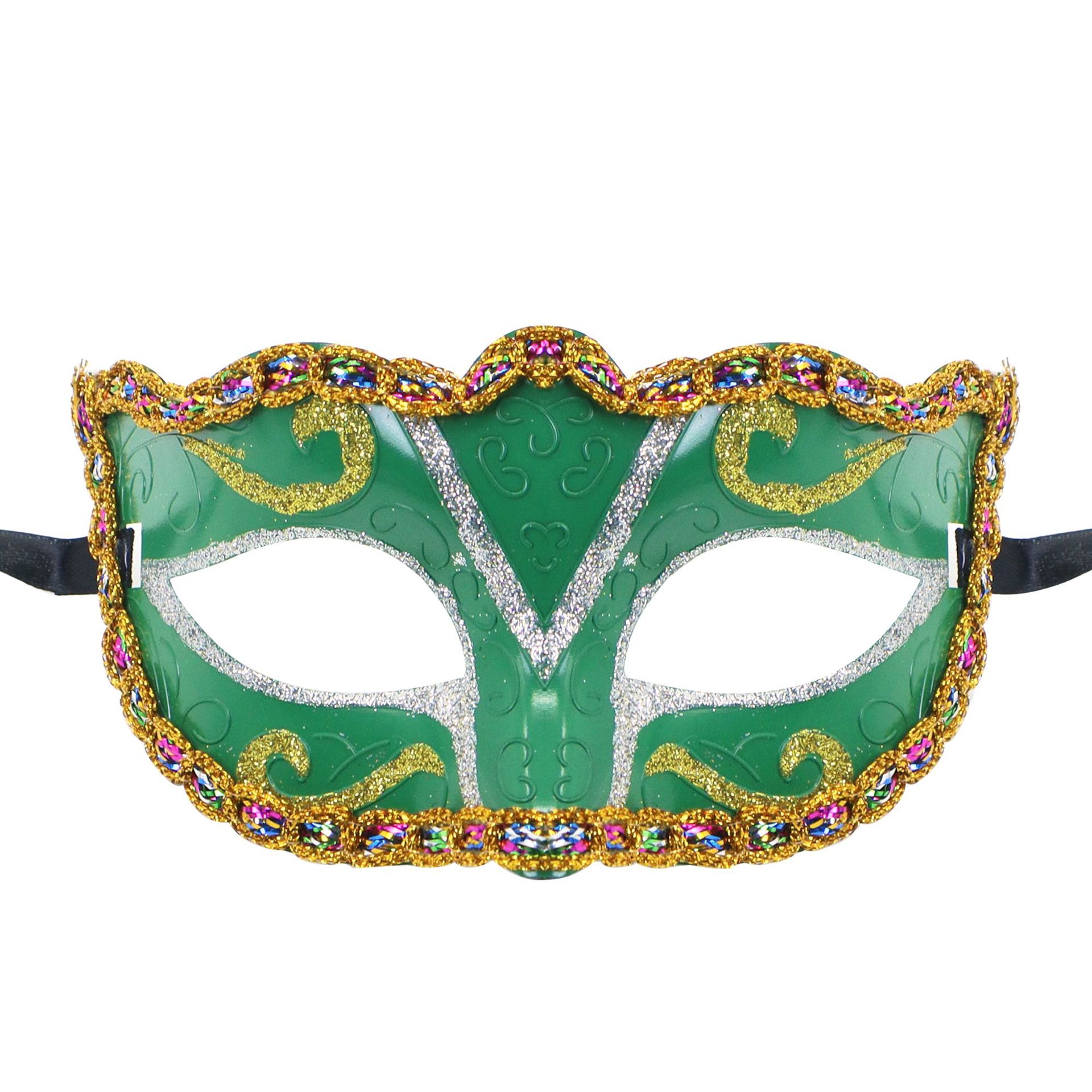 Amazon máscaras de fiesta de carnaval de venta caliente máscaras de baile unisex pintadas alrededor del borde de San Valentín