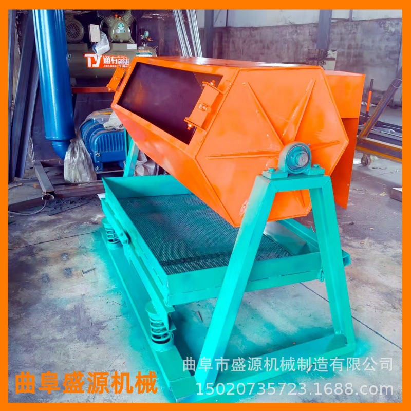 多功能六角滚筒式抛光机 金属物料去锈机加振动筛打磨倒角研磨机