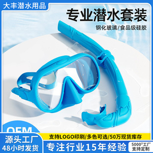 Professional Scuba Diving Goggles Set Wet Silicone Snorkel + Anti-Fog Hd Diving Goggles Snorkeling Set