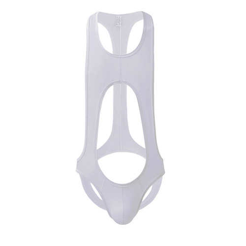Men's fine mesh breathable one-piece underwear trendy male youth one-piece vest adult jumpsuit D5015