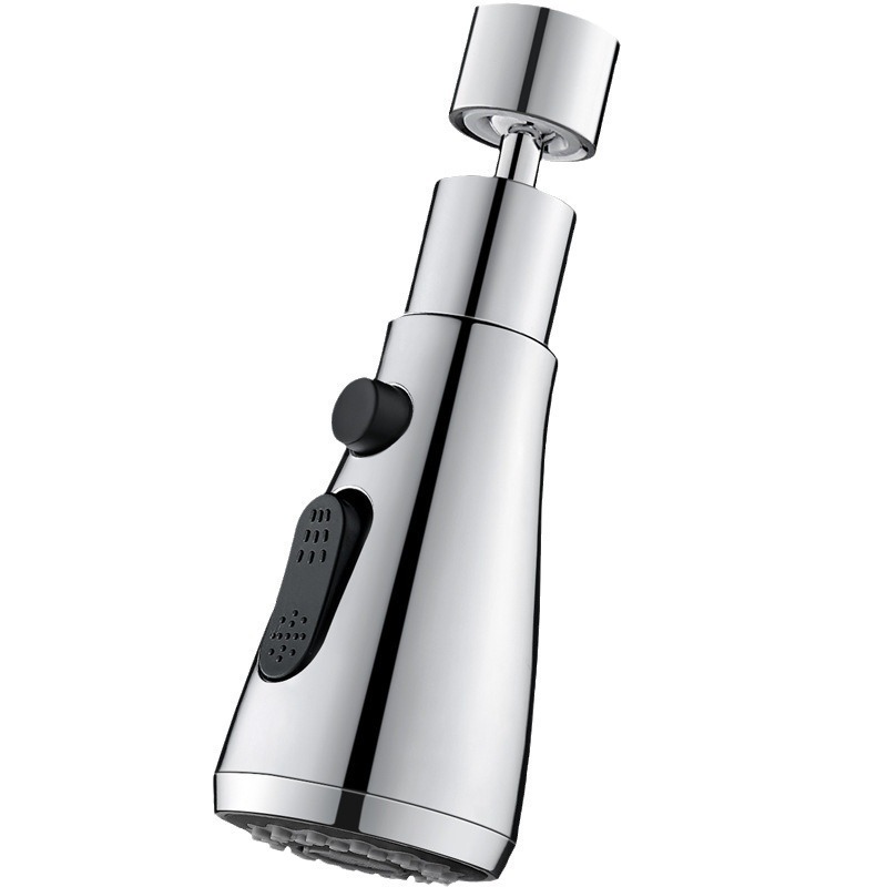 Multi-functional extension nozzle for kitchen faucets, anti-splash bubble maker, pressurized shower head, blade, universal extension device Application Scenario