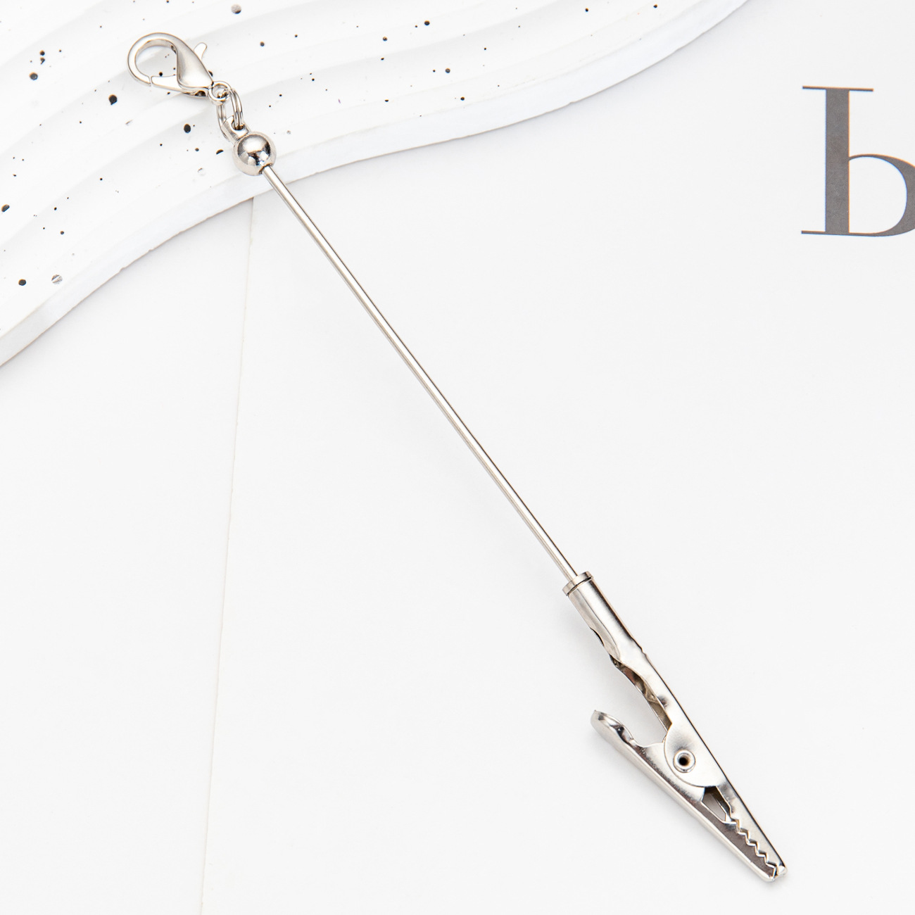 DIY beaded llavero clip creativo al por mayor estudiantes DIY beaded tarjeta de visita clip de banda metálica clip de notas de pesca