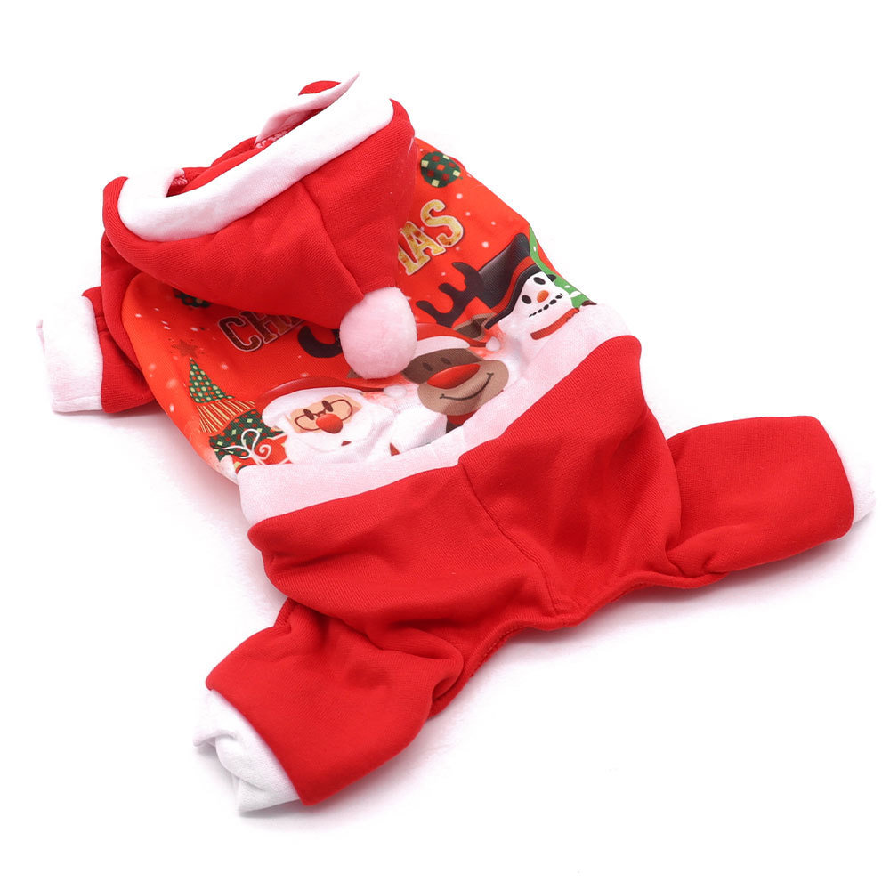 Ropa para mascotas, ropa para perros de Navidad, perros pequeños cálidos, lucha contra la ley, coki, sombrero de Navidad, gatito, ropa de otoño e invierno