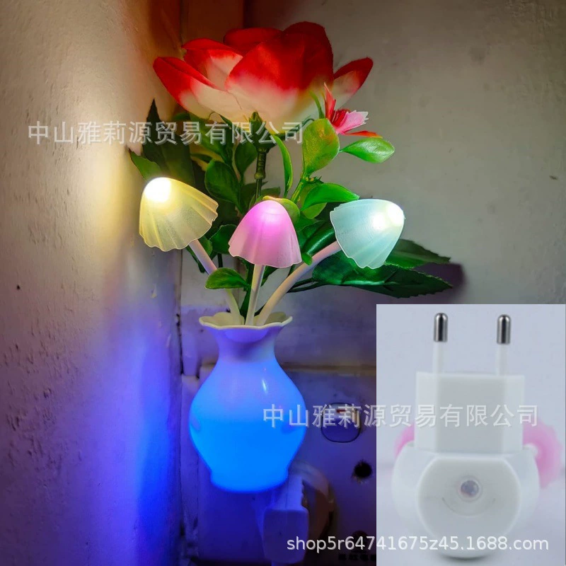 Цветной светильник-ночник с LED, витаминный свет, вилка, интеллектуальный датчик света для спальни, креативный подарок