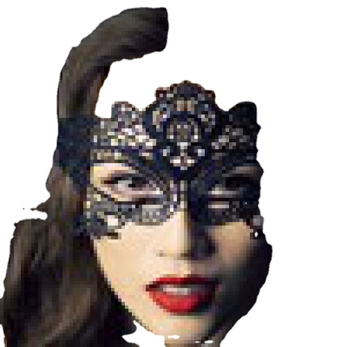 Beauty mask half face, eye veil crown eye mask black lace queen, costume party princess party annual meeting