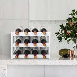 木质家用桌面红酒架客厅酒柜摆件家用红酒柜架子置物架斜放多层酒