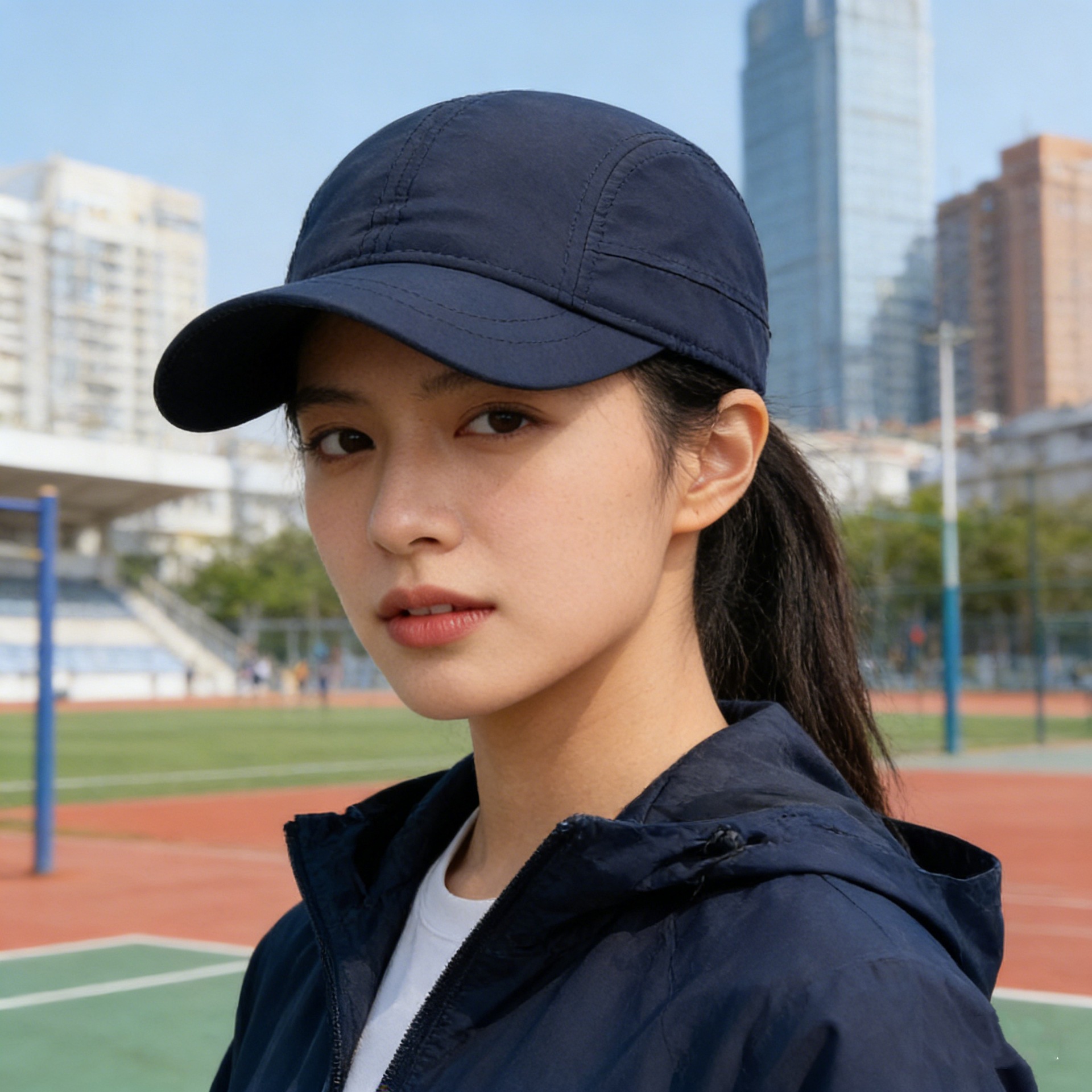 Cappellino da baseball liscio completamente sigillato con visiera corta, ad asciugatura rapida, impermeabile, traspirante, cappello parasole per attività all'aperto_voghion.com